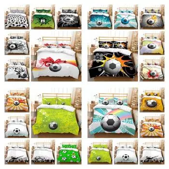 Постельное белье, модный домашний комплект постельного белья с изображением футбола, новые крутые пододеяльники, домашнее постельное белье, высокое качество, пододеяльник UK Single 135x200cm