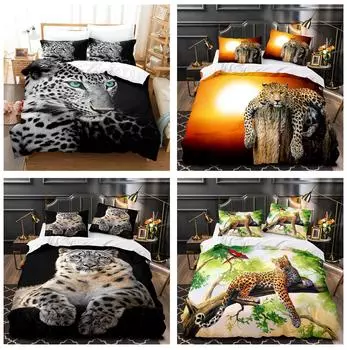 Постельное белье, пододеяльники, домашнее постельное белье, пододеяльник и наволочка с леопардовым принтом, односпальная/двуспальная кровать, полноразмерная домашняя одежда Baby 100x135cm
