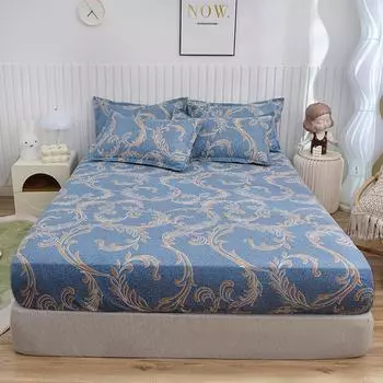 Постельное белье простыня наволочка покрывало покрывало зимний матрас Simmons стираный хлопок защита от пыли простыня все включено 3 шт 90x200x30cm