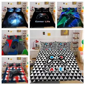 Постельное белье с 3D-плеером, полноразмерное покрывало с рисунком игрового автомата, подходит для украшения дома для мальчиков и мужчин, комнаты для любителей игр Baby 100x135cm