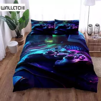 Постельное белье с эффектом погружения в игру, односпальная кровать размера «king-size» и двуспальная кровать размера «king-size» в европейском стиле, двуспальная кровать размера «king-size» в американском стиле EU single(135x200cm)