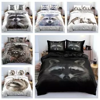 Постельное белье с изображением животных джунглей, пуховые пододеяльники для мальчиков и мужчин, наволочки, 2/3 шт., односпальная двуспальная кровать, полноразмерный комплект пододеяльников с 3D-печатью, подарок Baby 100x135cm