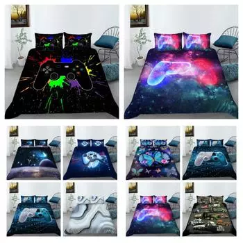 Постельное белье с принтом игровой ручки, костюм, Лидер продаж, пододеяльник для мальчиков и мужчин, одеяло королевского размера, костюм, полиэстеровая наволочка UK Single 135x200cm