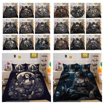 Постельное белье с принтом, покрывала в мотоциклетном стиле, подростковый комплект двуспальной кровати, чехол из микрофибры, высококачественное домашнее постельное белье UK Single 135x200cm