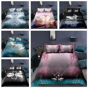 Постельное белье с рисунком мандаринки, пара, женский пуховый пододеяльник и наволочка 2/3 шт., двуспальная кровать, 3D-печать, комплект пододеяльников, подарок Baby 100x135cm