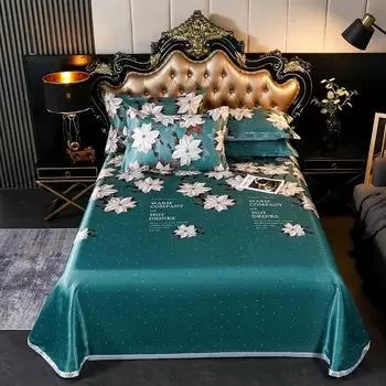 Постельное белье с вышивкой, украшение для дома, крутая простыня большого размера, удобное покрывало для двуспальной кровати размера Art Flower 2 Pcs 160x210cm