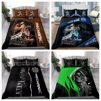 Постельное белье Tmarc Tee Mechanic Комплект постельного белья Домашний текстиль Наволочка Single 135x200cm