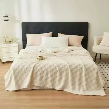 Постельное белье Вафельное плюшевое многофункциональное одеяло Теплое мягкое одеяло из туфа Подходит для осени и зимы Диван-кровать Декор Чехол Подарки 70x100cm