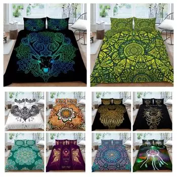 Постельное белье в богемном стиле, красочное одеяло, комплект пододеяльников, домашний текстиль для девочек и женщин, пододеяльник из полиэстера UK Single 135x200cm