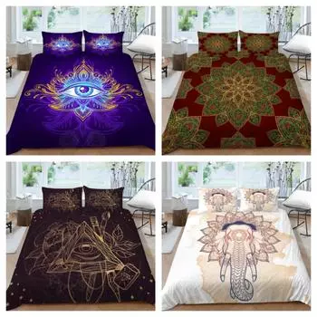 Постельное белье в богемном стиле, постельное белье королевского размера, мягкий домашний текстиль с наволочкой, пододеяльник, комплект пододеяльников для подростков UK Single 135x200cm