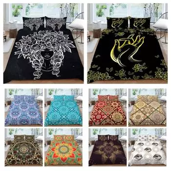 Постельное белье в стиле бохо, костюм в богемном стиле, комплект пододеяльников в стиле бохо, постельное белье из полиэстера, домашний текстиль, мужской пододеяльник одного размера UK Single 135x200cm