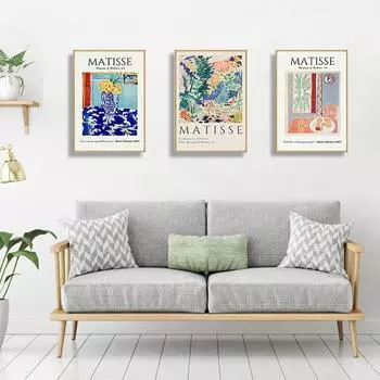 Постер Матисса, абстрактная картина на холсте, Кит, настенное искусство, плакаты с цветочным рынком и принты, настенные панно для гостиной, домашний декор 20x30cm