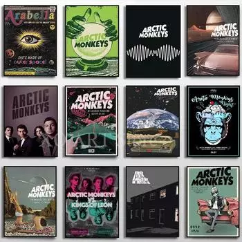 Постер музыкального альбома Arctic Monkeys AM Любимый альбом худшего кошмара, картина на холсте, принт, настенная HD картина, искусство для гостиной, домашний декор 21x30cm No Framed