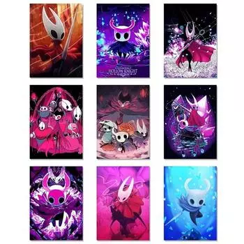 Постер «Полый рыцарь», популярный постер с видеоигрой и принтом, холст, картина, настенная живопись, принт для гостиной, домашний декор, без рамы 21x30cm No Frame