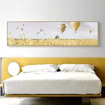 Постер с воздушным шаром «Голубое небо», холст, картина, настенное искусство, пейзажный принт, украшения, фотографии для спальни, скандинавский домашний декор 20cm40cm NoFrame