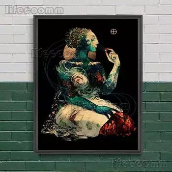 Постер Сени Буми, Юпитер, Нептун, Венера Абстрак Планета Антропоморфик Четакан Астрология Сихир Сени Диндинг Декораси Румах Без рамки 21*30cm