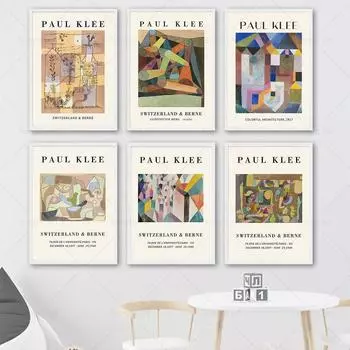 Постер выставки Пауля Клее, акварель, абстрактная настенная живопись на холсте, картины середины века, принты, украшение для гостиной и дома 21x30cm No Frame
