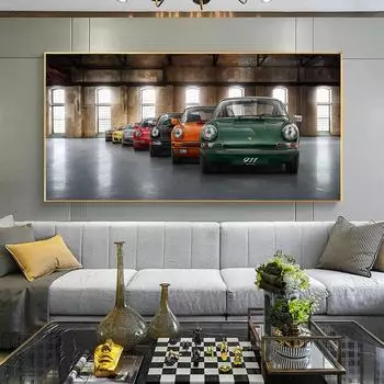 Постеры с автомобилями, принты, скандинавская мода, настенная живопись на холсте, домашний декор, современная модульная картина для гостиной, без рамки 20x40cm
