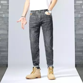 Постиранные джинсы Мужские модные эластичные толстые джинсы 28