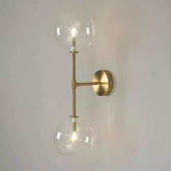 Постмодернистские круглые стеклянные шарообразные настенные светильники, простые американские фоновые зеркальные настенные светильники для отелей, скандинавское ретро-освещение Luminaria