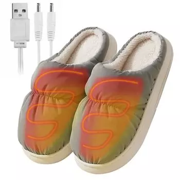 Постоянная электрическая педаль MACOLAUDER 60 секунд Мгновенно Позволяет вам ходить USB Теплая электрическая педаль Нога Левая и правая Отдельная работа от длины Длина серый