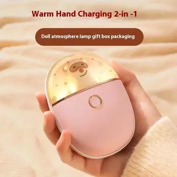 Постоянная температура грелка для рук зарядка через USB быстрый нагрев мини портативная грелка для рук внешний аккумулятор два в одном бирюзовый синий