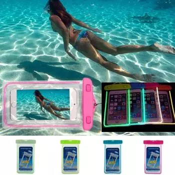 Поступление Flycool ПВХ светящийся водонепроницаемый чехол для телефона Водонепроницаемая сумка для всех мобильных телефонов белый