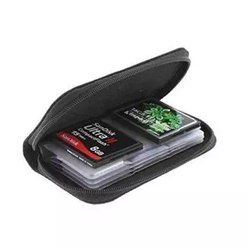 Поступление SD SDHC MMC CF Micro SD чехол для хранения карт памяти чехол-держатель кошелек One Size чёрный