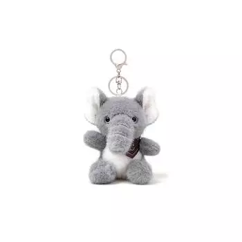 Posture Scarf Sitting Baby Elephant Cartoon Plush Keychain Pendant For Gift Kids