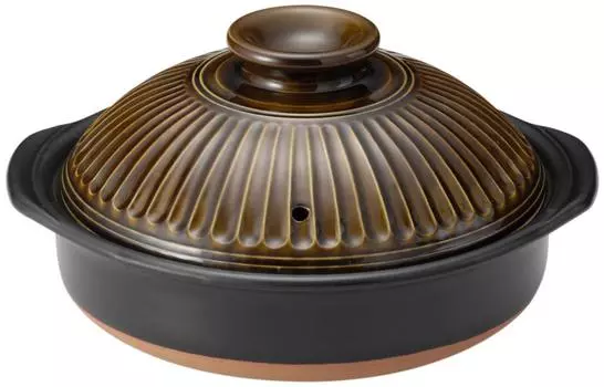 Посуда Банко Глиняный горшок Кикука 9 конфетная глазурь №1.