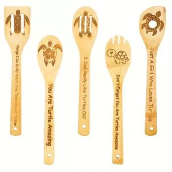 Посуда для кемпинга на открытом воздухе из бамбука в форме животных, захватывающая бамбуковая лопата, посуда для пикника бронзовый