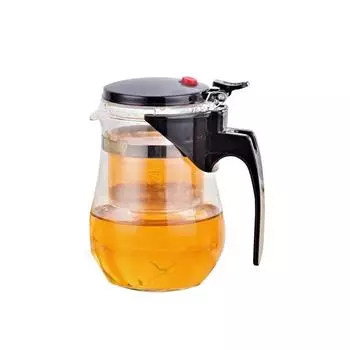 Посуда для напитков, 500 мл, термостойкий стеклянный чайник с фильтром, кофейный чайный лист, травяной удобный офис