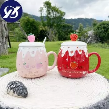 Посуда для напитков, кружка для завтрака, 500 мл, овсяная чашка с молоком, большая емкость, керамическая кофейная кружка для девочек A