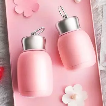 Посуда для питья Милые изысканные термосы из нержавеющей стали Термосы Чашки Кружки Изолированная Бутылка 200ml оранжевый