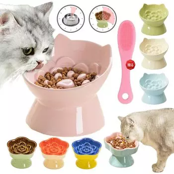 Посуда для предотвращения быстрого питания для кошек Посуда для предотвращения быстрого питания для кошек Диагональная кормушка для собак Медленная кормушка для кошек Защищает здоровье кошек Легко кормить домашних животных Подходит для
