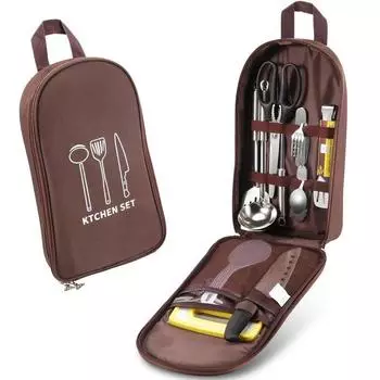 Посуда для приготовления пищи на открытом воздухе, портативная сумка для хранения, кухонная посуда для кемпинга, принадлежности для пикника, хранение инструментов