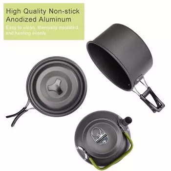 Посуда для приготовления пищи на открытом воздухе походные принадлежности для приготовления пищи из алюминиевого сплава складная посуда для приготовления пищи на открытом воздухе походные принадлежности для путешествий