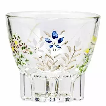 Посуда для сакэ Yagi Kaihou Kaiho Kiln, расписанная, поставляется в подарочной коробке, традиционная стеклянная посуда для сакэ на день рождения, подарок [Киото Стекло/Осень