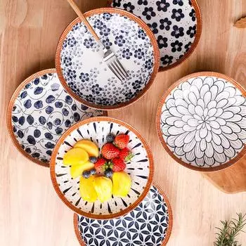 Посуда и тарелки из ретро-керамики, обожженные при высоких температурах, подходят для микроволновых печей и посудомоечных машин.