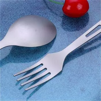 Посуда из чистого титана, набор из трех предметов для кемпинга, набор столовых приборов из титана для здорового питания, ножи, вилки, ложки
