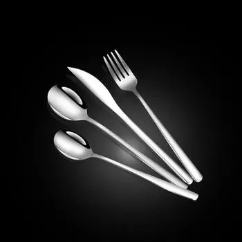 Посуда из нержавеющей стали, отель, западный стейк, ужин, нож и вилка, десертная ложка 4set серебряный