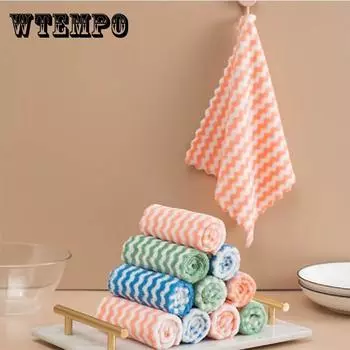 Посуда Кухонные тряпки Безмасляное мытье посуды Артефакт Кухонная утварь Чистящие прокладки Полотенца для посуды Полотенца для рук 1