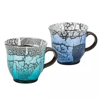 Посуда Кутани Иватая парная кружка Гинсай Хакухогама Посуда Кутани К8-983