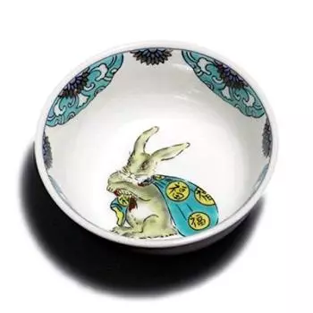 Посуда Кутани Kitazando, оригинальная чашка со знаком зодиака, кролик, счастливая сумка павловния ЯПОНИЯ КУТАНИ [в коробке]