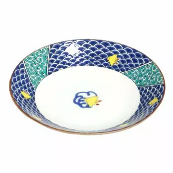 Посуда Кутани Сейкогама 5 тарелок Цингамиха Чидори ЯПОНИЯ КУТАНИ (Ограниченный запас) нет. СК-322 синий