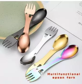 Посуда Столовые приборы из нержавеющей стали для пикника. Полная столовая посуда Походная посуда Кофе и чай Посуда для приготовления пищи Посуда для отдыха на природе Многофункциональная