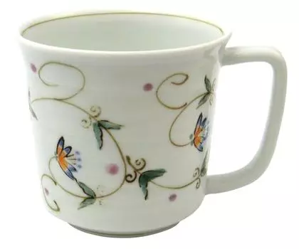 Посуда Tatezando Hasami Issei Pottery Calico Arabesque Кружка Синяя синий