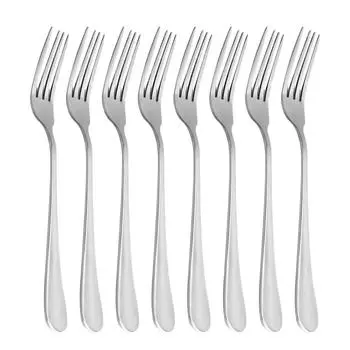 Посуда вилки для фруктов из нержавеющей стали, западная посуда с длинной ручкой, ложка, десертная вилка One Size серебряный