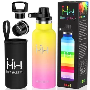 Посудомоечная машина Kkapping Water Direct BPA из нержавеющей стали с функцией подогрева и охлаждения, двухслойная, с 2 видами чая и бутылкой No Mountain Yellow Magenta,