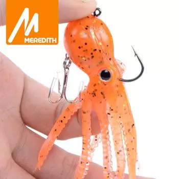 Посылка MEREDITH, свинцовая рыболовная приманка, 23 г, 9 см, длинный хвост, мягкий осьминог, искусственный силикон, мягкая приманка
